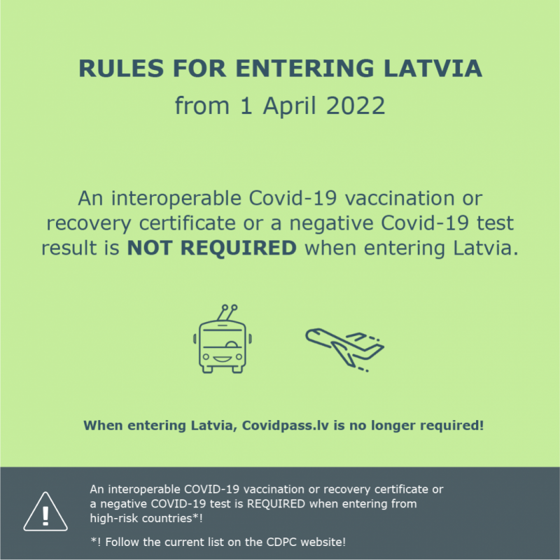 Rules for entering Latvia