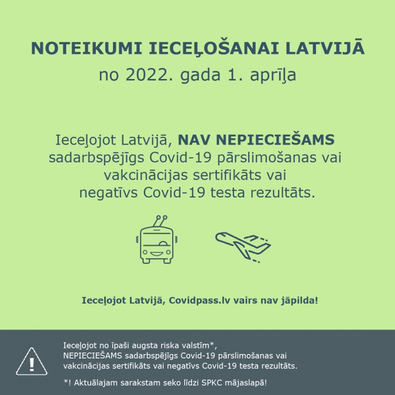 noteikumi ieceļošanai Latvijā