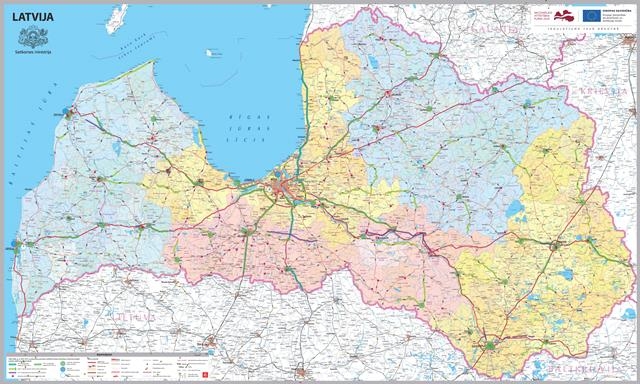 Latvijas karte
