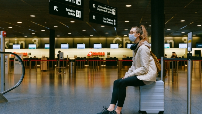 woman in airport