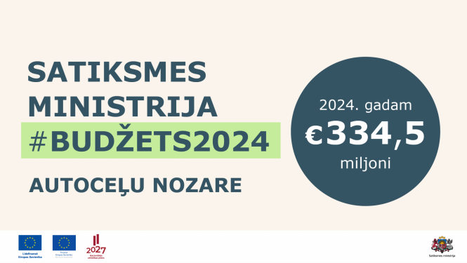 Satiksmes ministrijas budžets 2024. gadam (autoceļu nozare)
