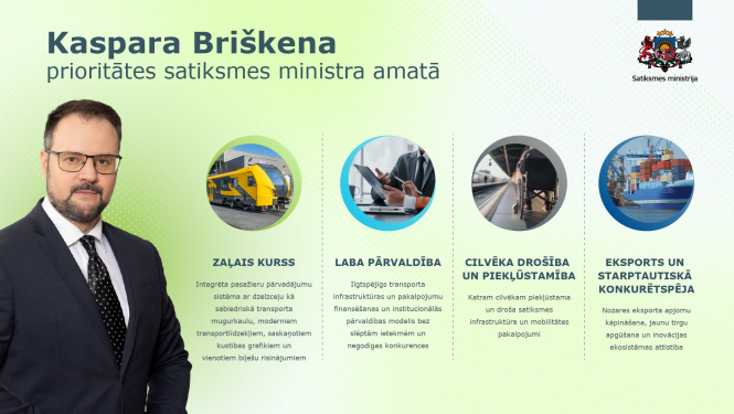 Kaspara Briškena prioritātes satiksmes ministra amatā
