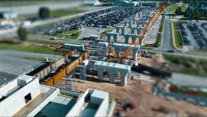 Būvniecības progress: Rail Baltica sliežu ceļš pie RIX Rīgas lidostas