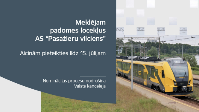 Izsludināts konkurss uz trim amatiem Pasažieru vilciens padomē