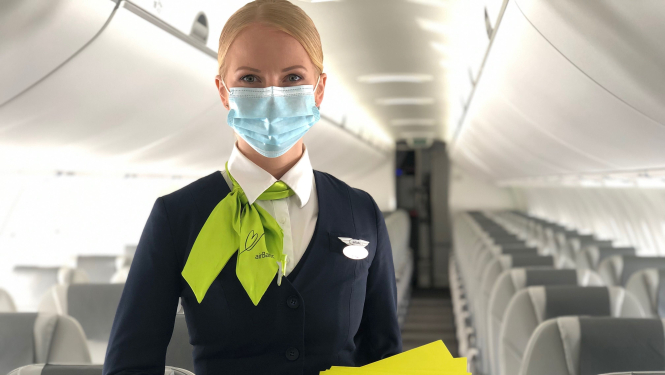 AirBaltic, veselības drošība, lidojumi uz Tallinu, Viļņu
