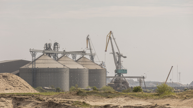 Skats uz Liepājas ostu