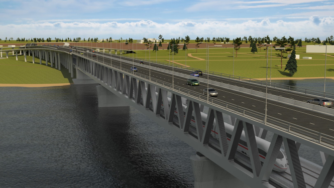 Apvienotā tilta vizualizācija