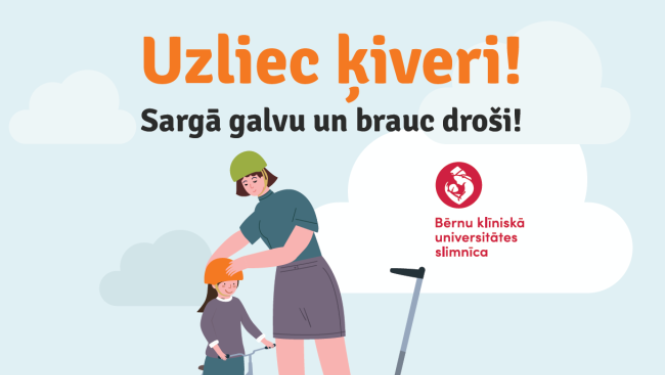 Bērnu slimnīca tikai 13 daļai bērnu traumu gūšanas laikā ar braucamrīkiem galvā bijusi aizsargķivere