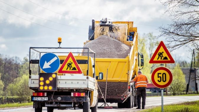 Ceļu remonts, ātruma ierobežojums, tehnika