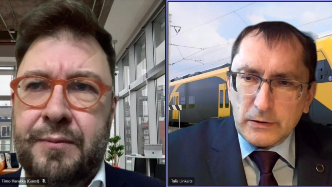 Polijas transporta ministrs un Latvijas satiksmes ministrs tiešsaistes sarunā