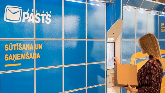 Latvijas pasts, sūtījumi. pakomāti