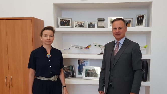 Francijas vēstniece un valsts sekretāres vietnieks Uldis Reimanis