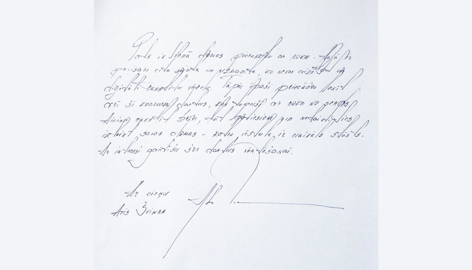 Satiksmes ministra vēstule konkursa dalībniekiem