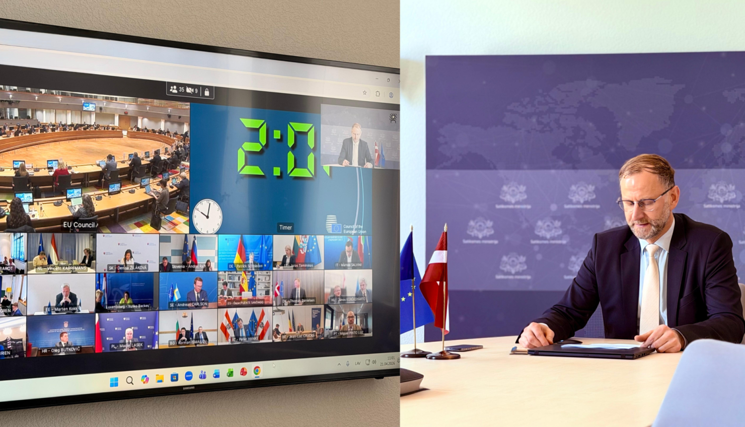 satiksmes ministrs Atis Švinka piedalās Eiropas Savienībastransporta ministru neformālajā videokonferencē