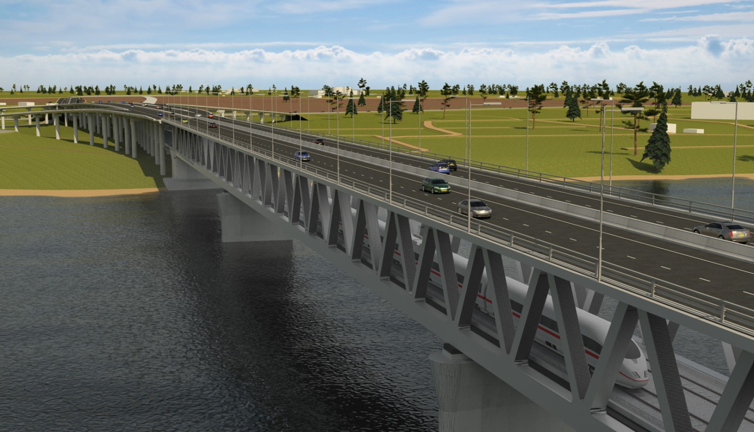 Apvienotā tilta vizualizācija