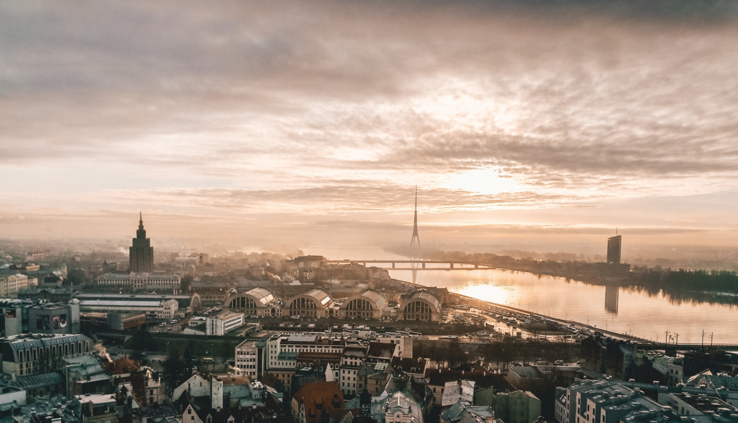 skats uz Rīgu no gaisa