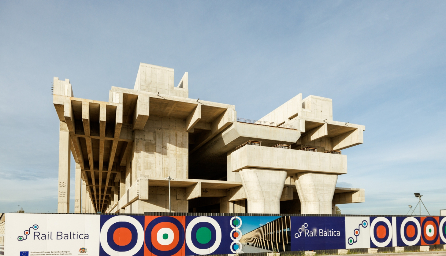 Rail Baltica viaduct construction underway at RIX Riga Airport