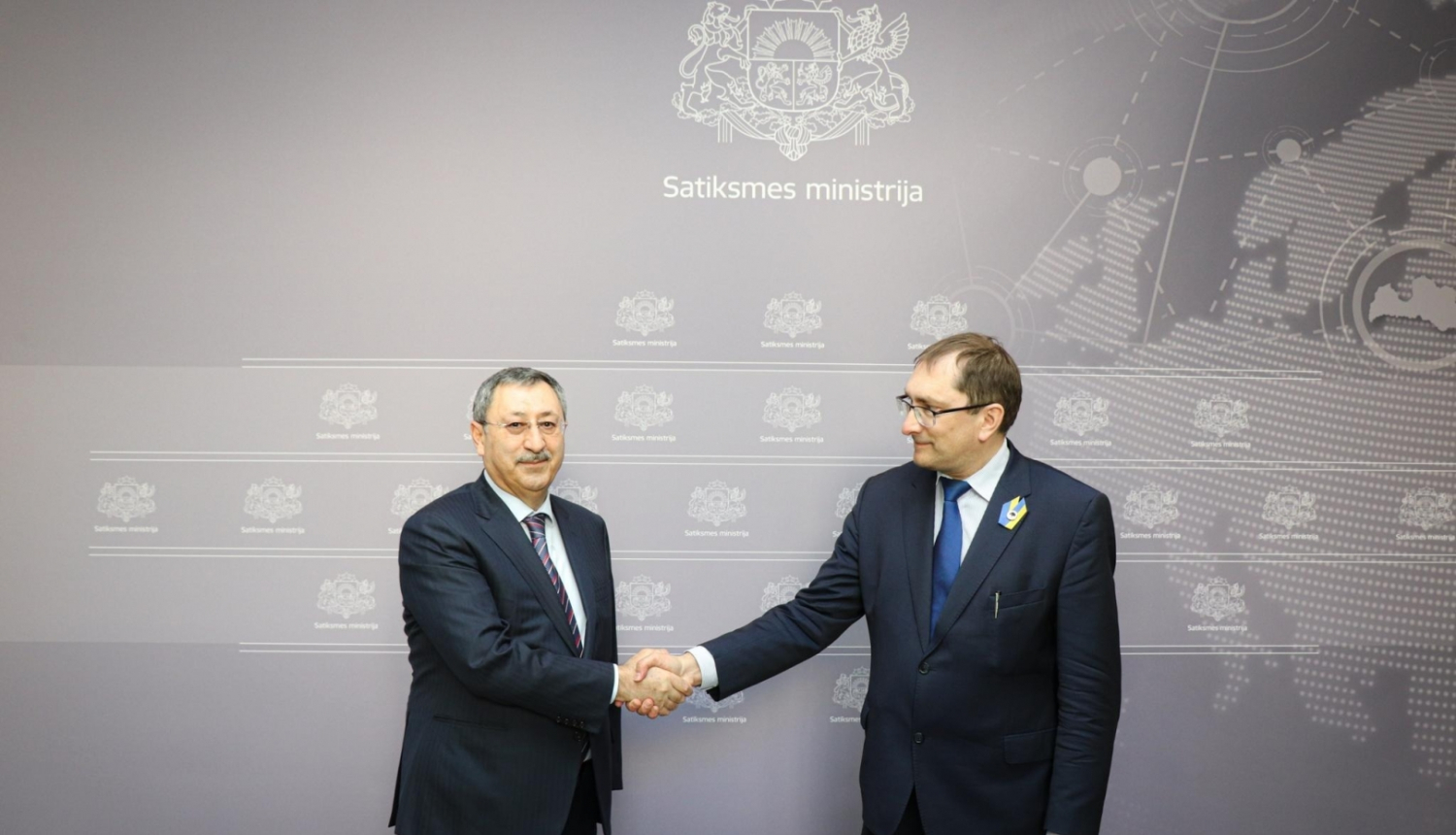 satiksmes ministrs Tālis Linkaits tiekas ar Azerbaidžānas ārlietu ministra vietnieku Halafu Halafovu