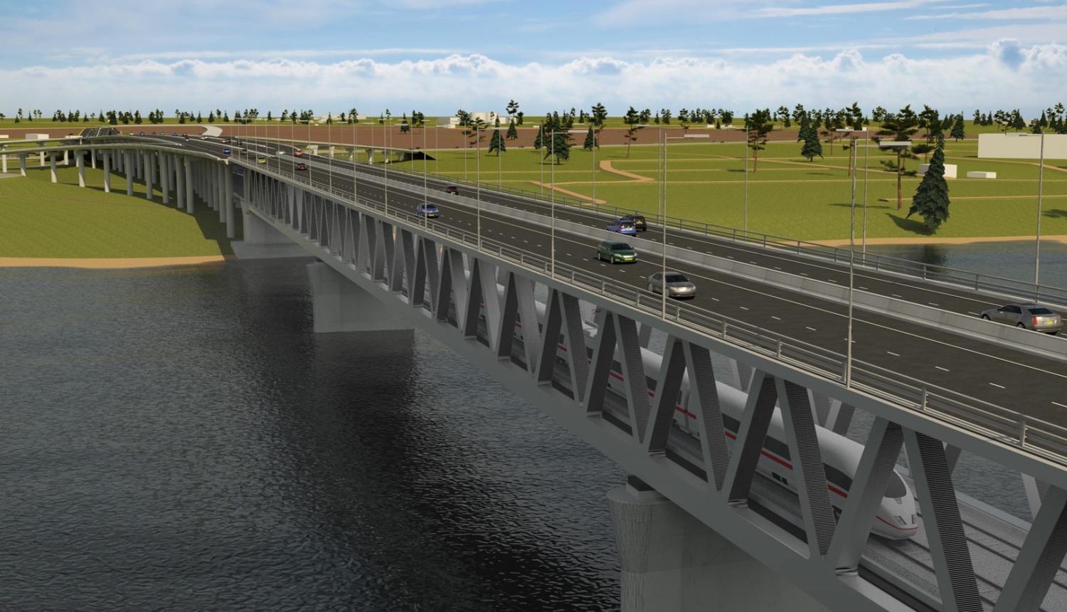 Apvienotā tilta vizualizācija